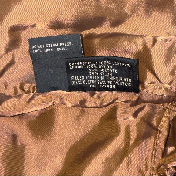 Vintage Wilson’s Brown leather bomber jacket men’s M THINSULATE Adventure Bound - Picture 9 of 9